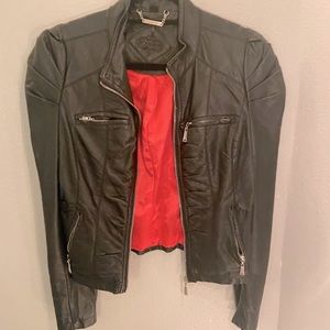 Jou Jou Faux Leather Moto Jacket
